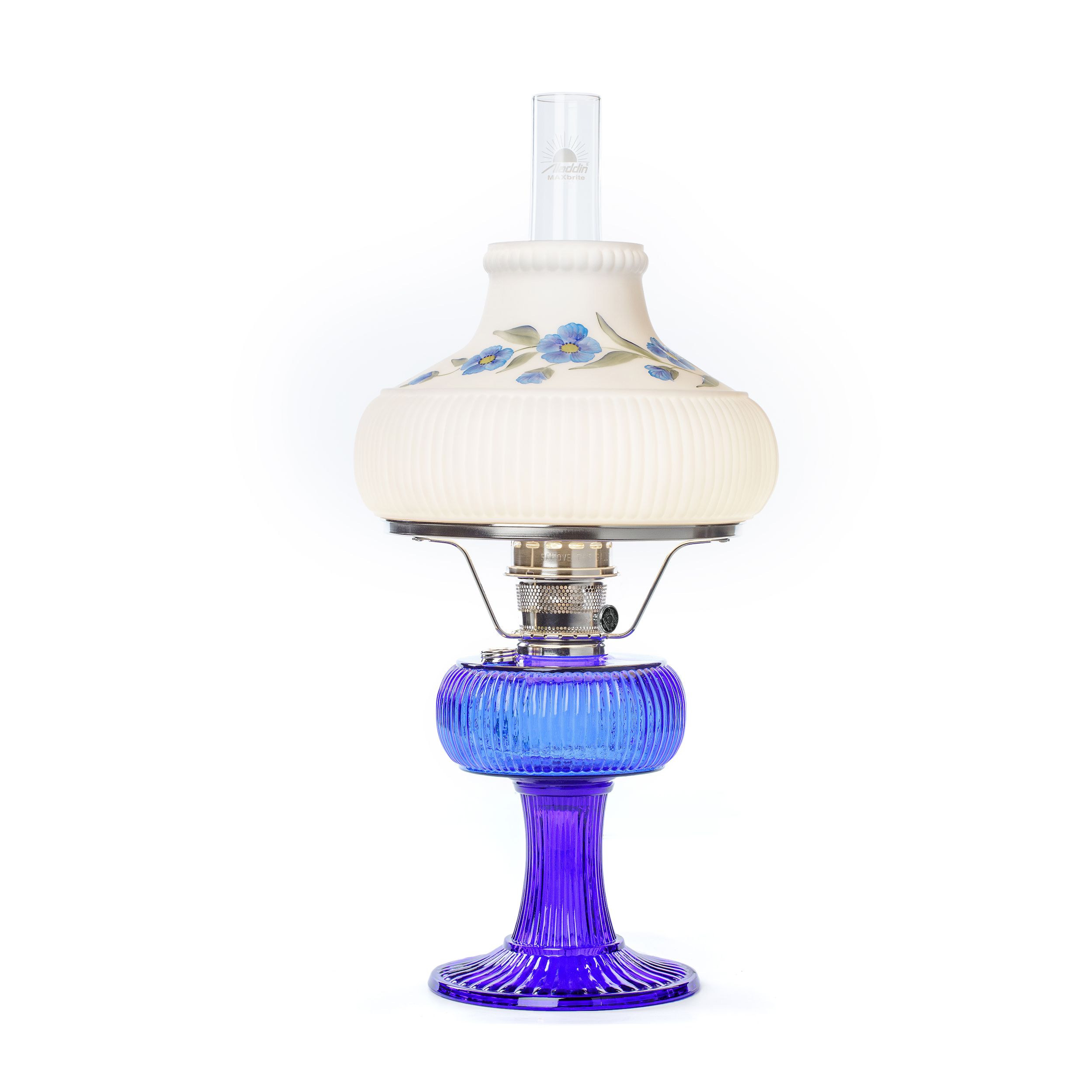 Aladdin Oil Lamps The World S Finest Non Electric Limited Edition Cobalt Blue Grand Vertique With Free